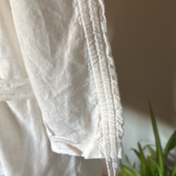 French Linen Jacket women’s SZ 8/42 white Patrice Breal lux safari European EUC - Picture 4 of 9